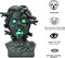 12 inch Electronic Animated Medusa Bust,Indoor/Outdoor Halloween Decoration(Brown - Snake Head)